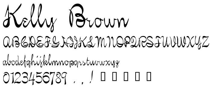 Kelly Brown font
